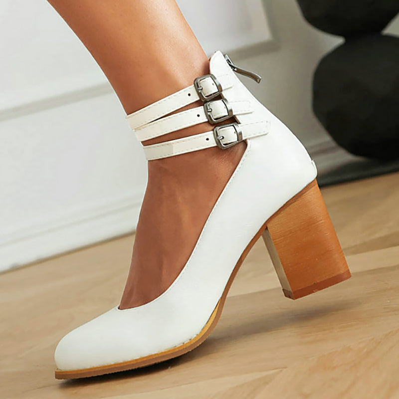 JOVIANNE | SMOOTH ANKLE-STRAP SANDALS