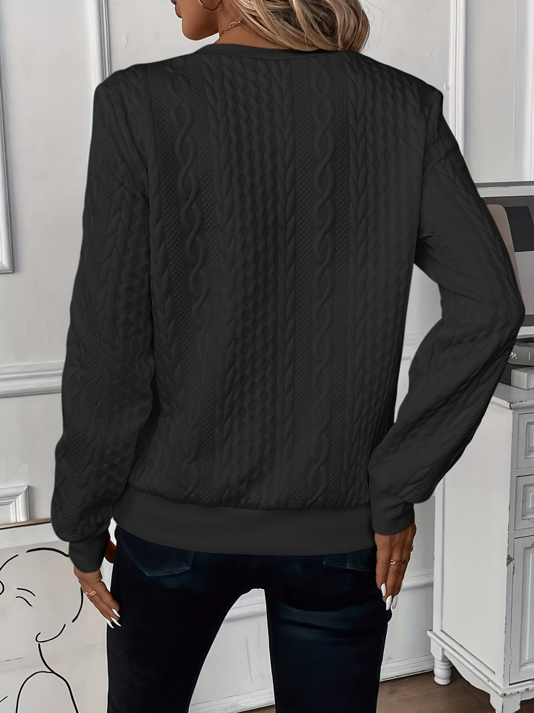 Amalie | Cable knit zip Sweater