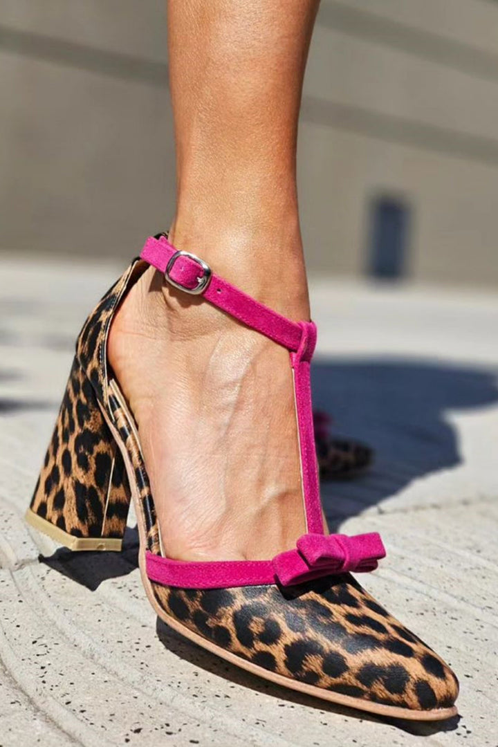FIORENNE | GREEN LEOPARD ACCENT SANDALS