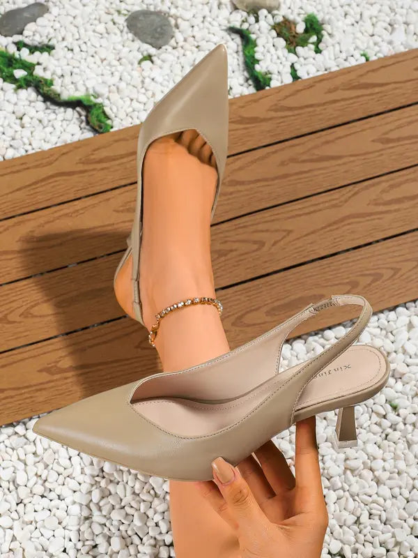LANA | PU LEATHER SLINGBACK HEELS