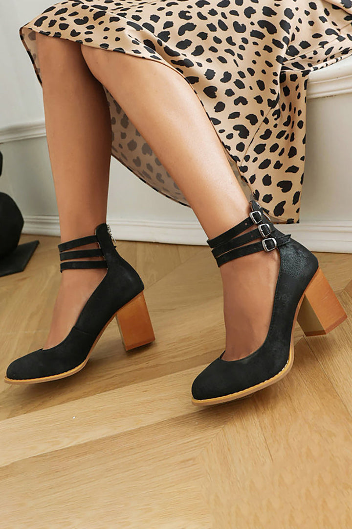 JOVIANNE | SMOOTH ANKLE-STRAP SANDALS