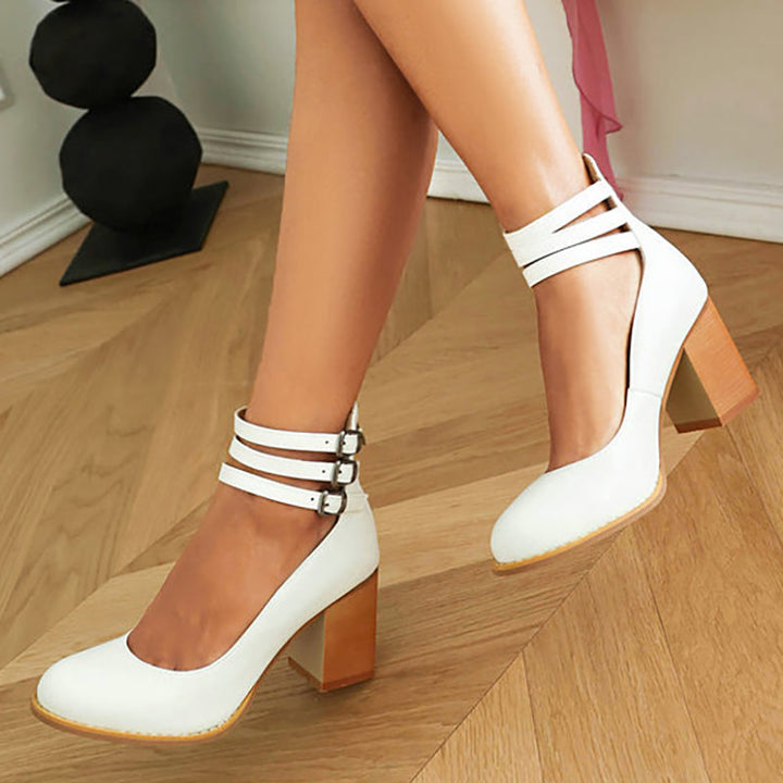 JOVIANNE | SMOOTH ANKLE-STRAP SANDALS