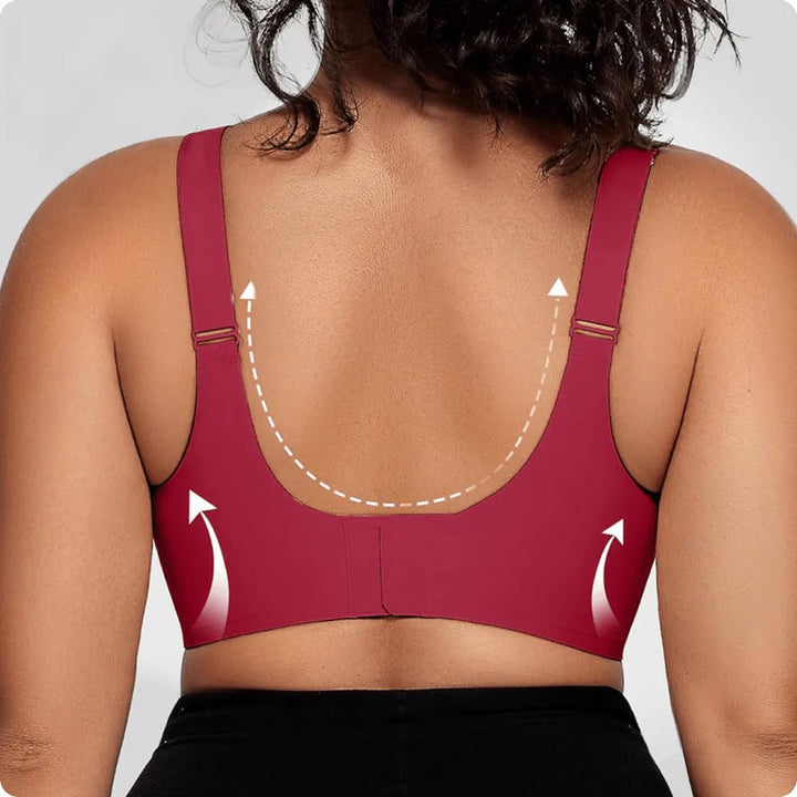 Wireless V-Neck Crossover Mesh Support Bra