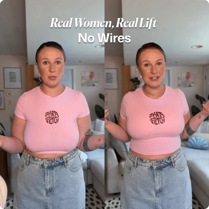 Wireless V-Neck Crossover Mesh Support Bra