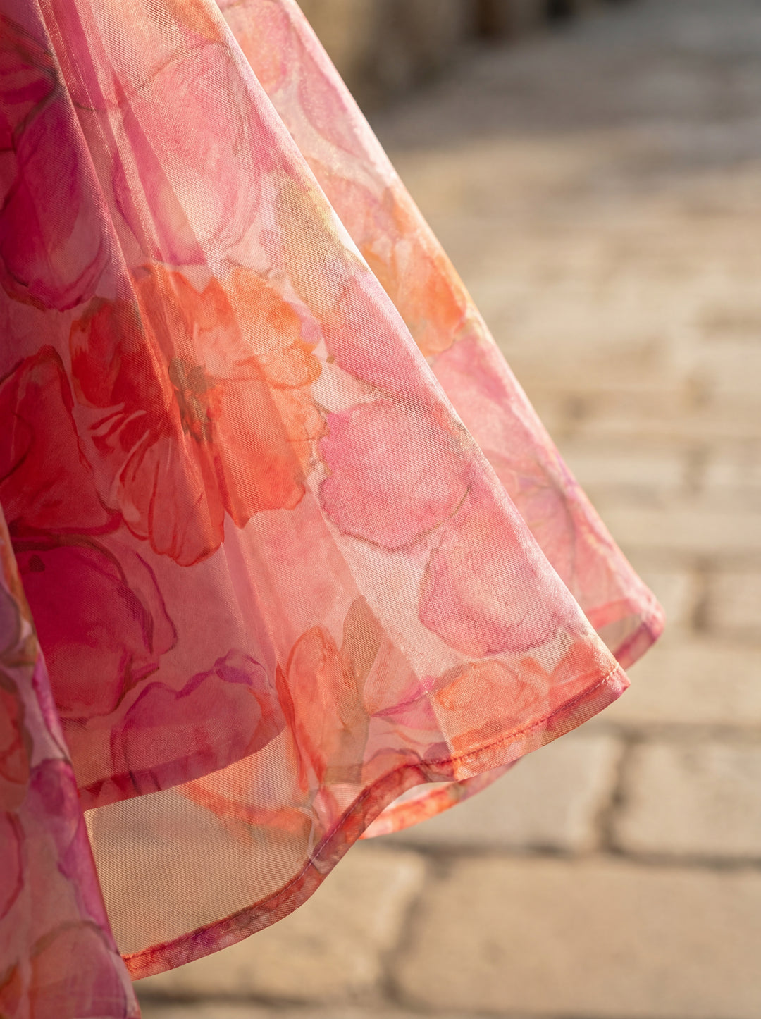 Rosalind™ | Floral Organza Midi Dress