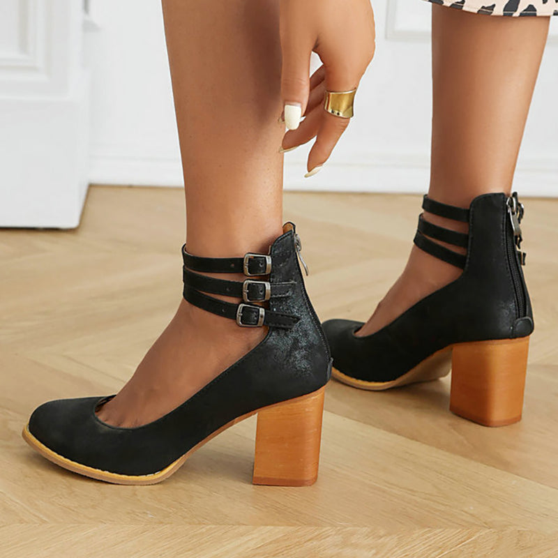 JOVIANNE | SMOOTH ANKLE-STRAP SANDALS