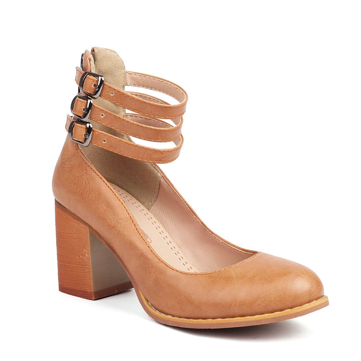 JOVIANNE | SMOOTH ANKLE-STRAP SANDALS