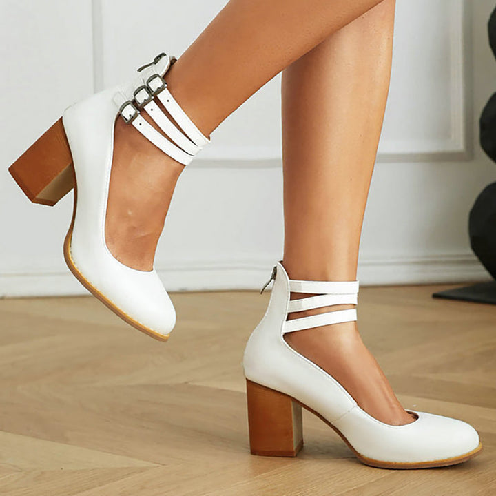 JOVIANNE | SMOOTH ANKLE-STRAP SANDALS