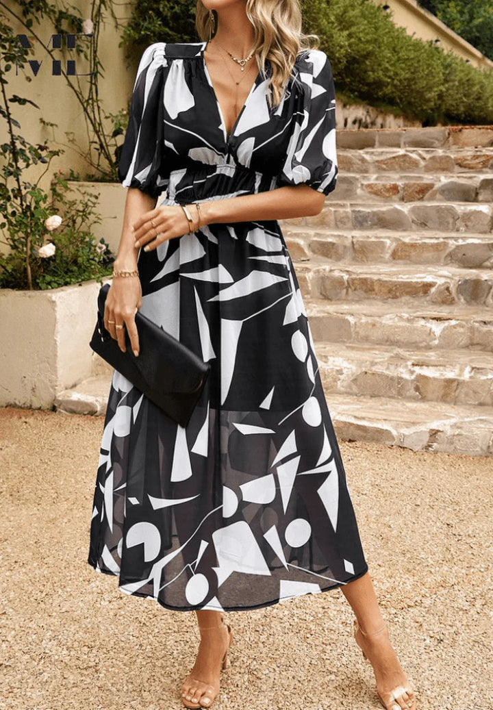 Estella™ | The Flattering V-Neck Maxi Dress
