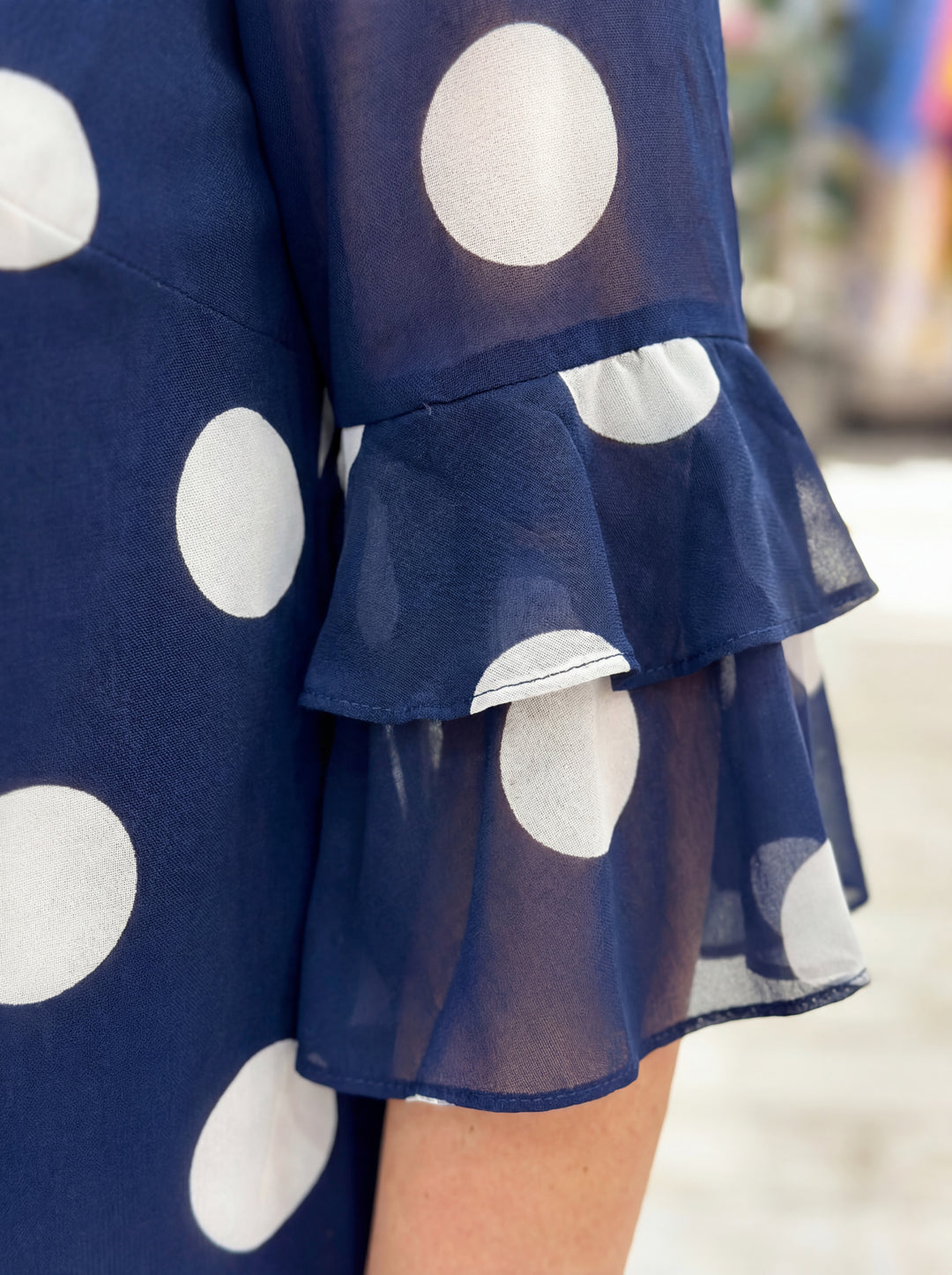 Palerine | Pleated Polka Dot Dress